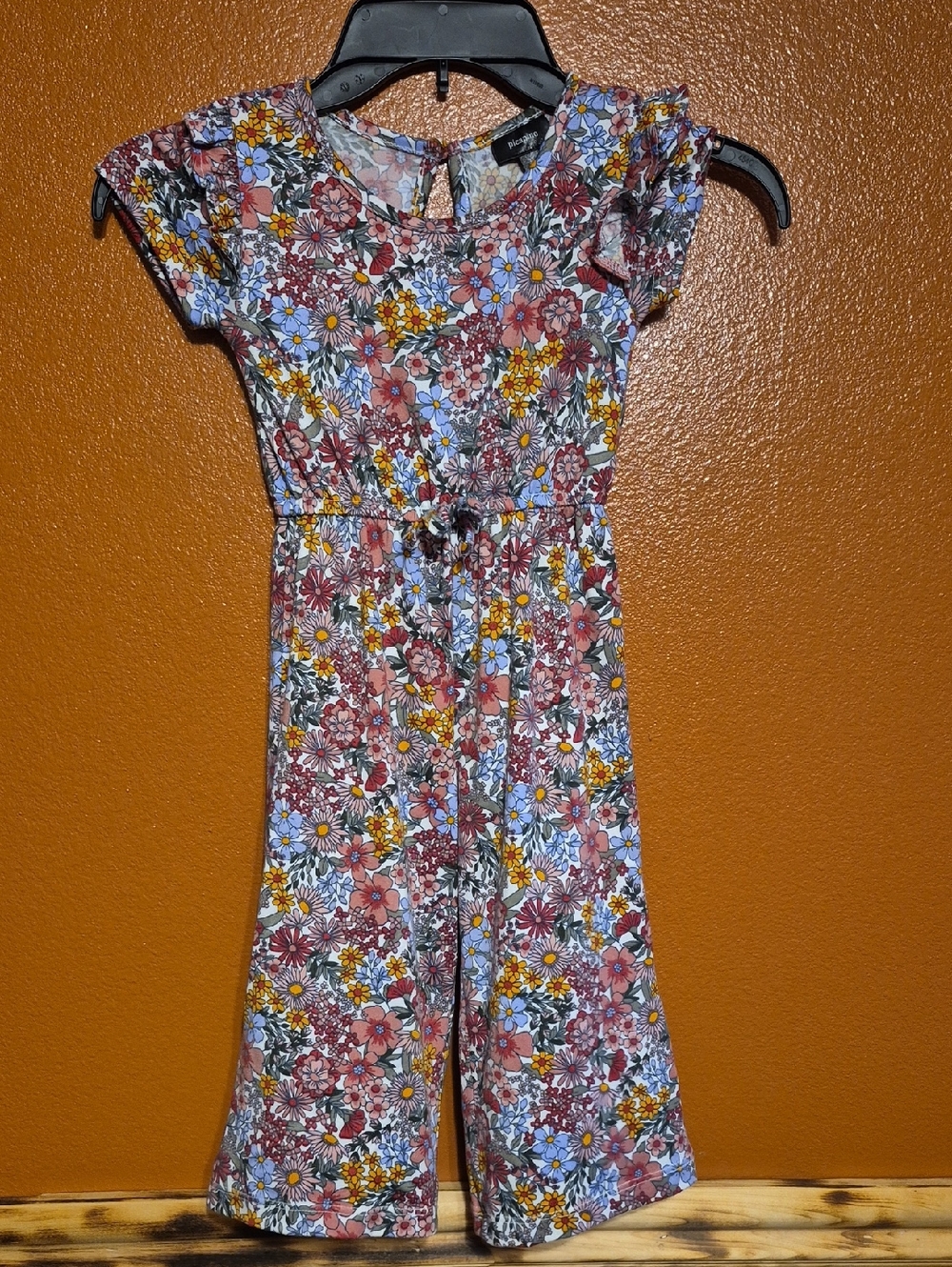 Floral Girls' Knit Jumpsuit - Multi Floral